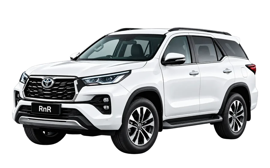 SUV in Roll & Ride livery, viewed from the front left